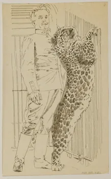 partie d'un ensemble de dessins Dresseur et fauve 1968.102.4221  Photo Mucem