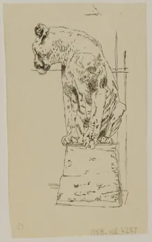 partie d'un ensemble de dessins Lionne 1968.102.4227 Photo Mucem