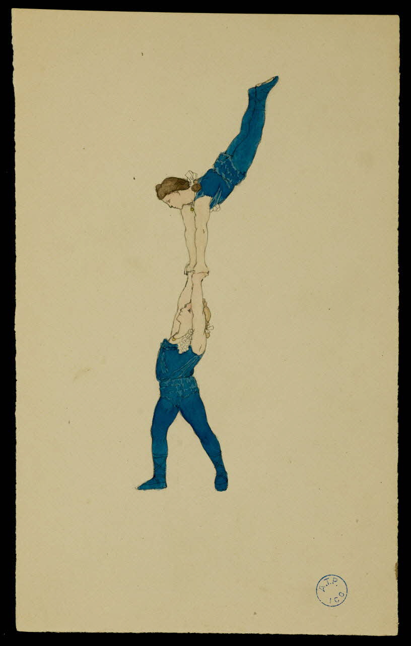 partie d'un ensemble de dessins Numéro d'acrobates 1968.102.423.1 Photo Mucem
