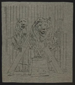 partie d'un ensemble de dessins Lionne 1968.102.4231 Photo Mucem