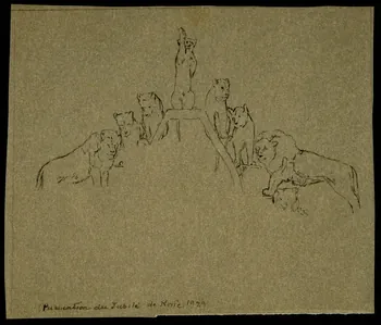 partie d'un ensemble de dessins Femme et fauve 1968.102.4234 Photo Mucem