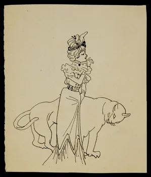 partie d'un ensemble de dessins Dompteur et fauve 1968.102.4235 Photo Mucem