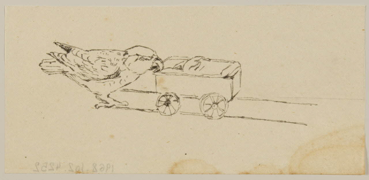 partie d'un ensemble de dessins Oiseau et landau 1968.102.4252 Photo Mucem