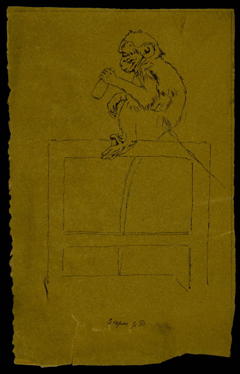 partie d'un ensemble de dessins le repas 1968.102.4267 Photo Mucem