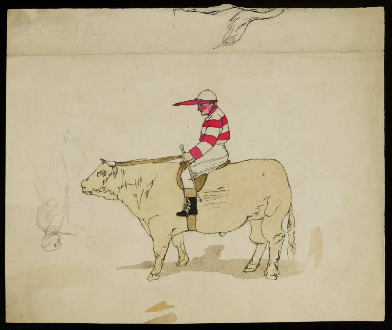 partie d'un ensemble de dessins Clown sur un taureau 1968.102.4282.1 Photo Mucem