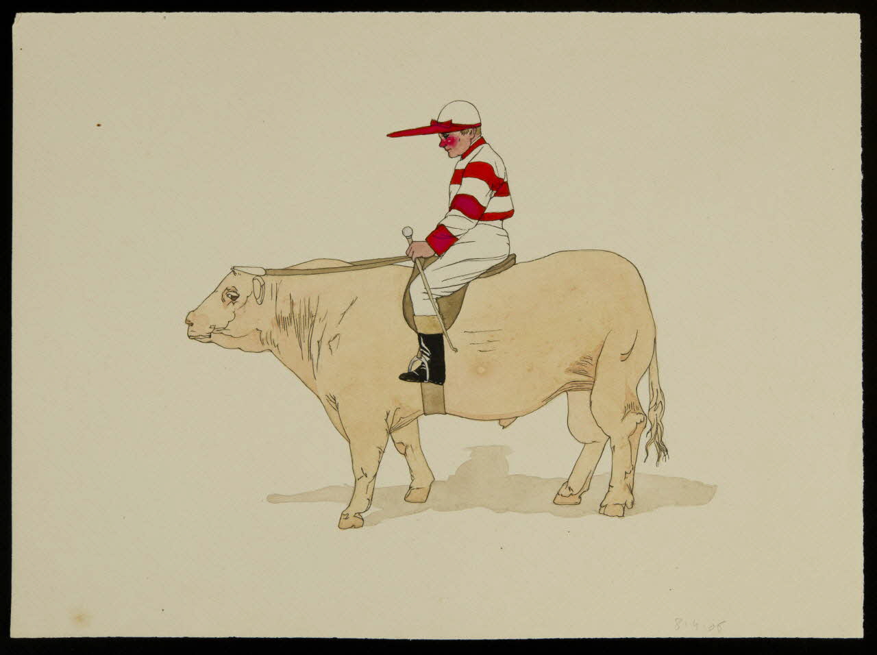 partie d'un ensemble de dessins Clown sur un taureau 1968.102.4282.2 Photo Mucem