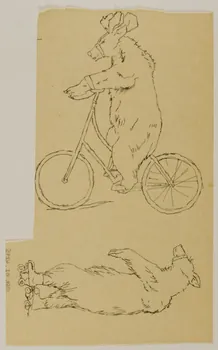 partie d'un ensemble de dessins Ours acrobate 1968.102.4295 Photo Mucem
