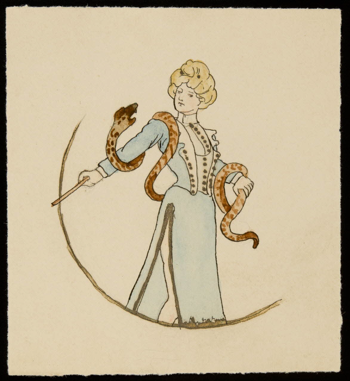 partie d'un ensemble de dessins Femme et serpent 1968.102.4306 Photo Mucem