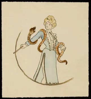 partie d'un ensemble de dessins Femme et serpent 1968.102.4306 Photo Mucem