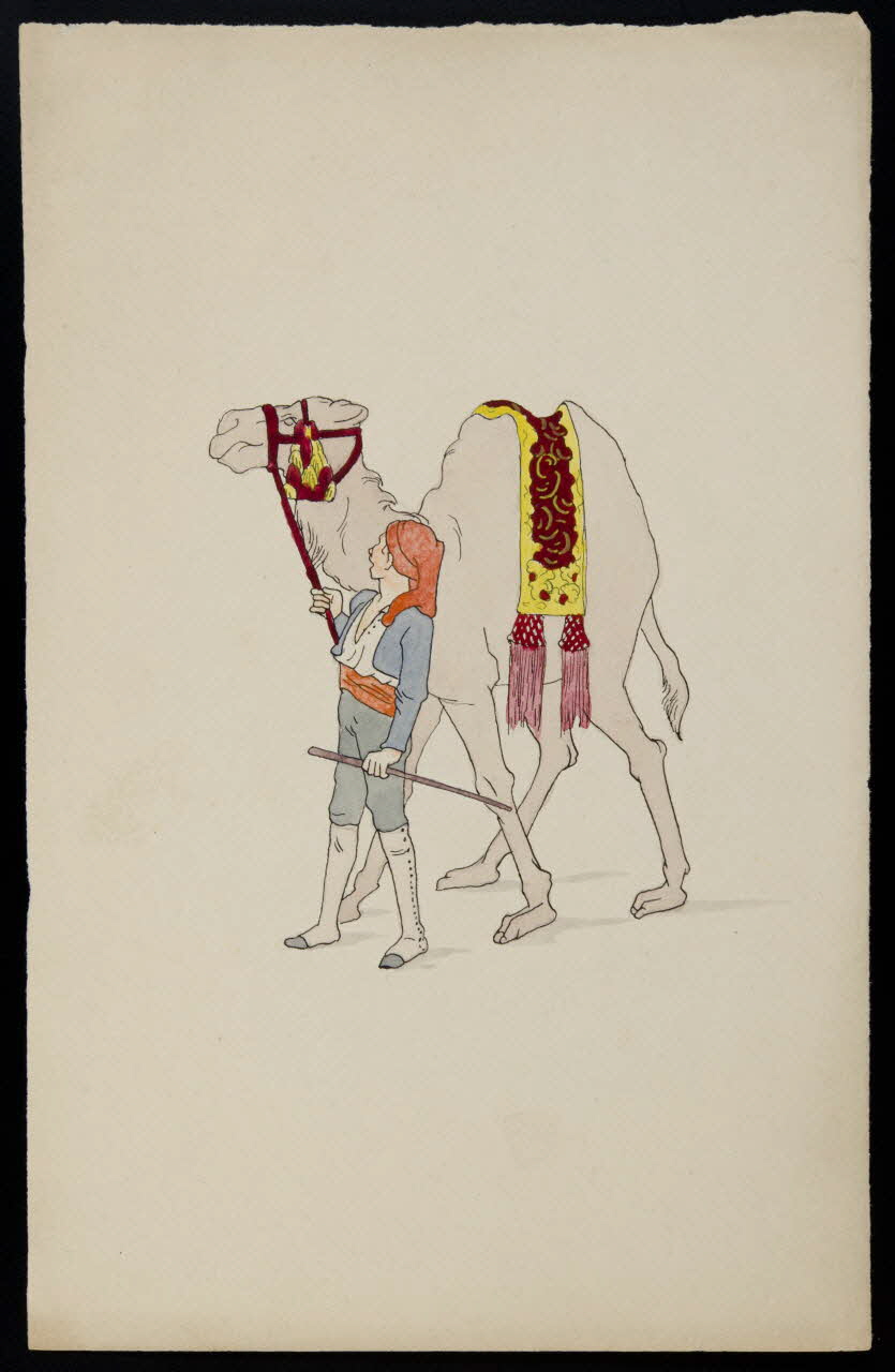 partie d'un ensemble de dessins Homme et chameau 1968.102.4308 Photo Mucem