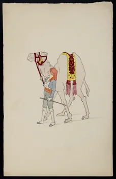 partie d'un ensemble de dessins Homme et chameau 1968.102.4308 Photo Mucem