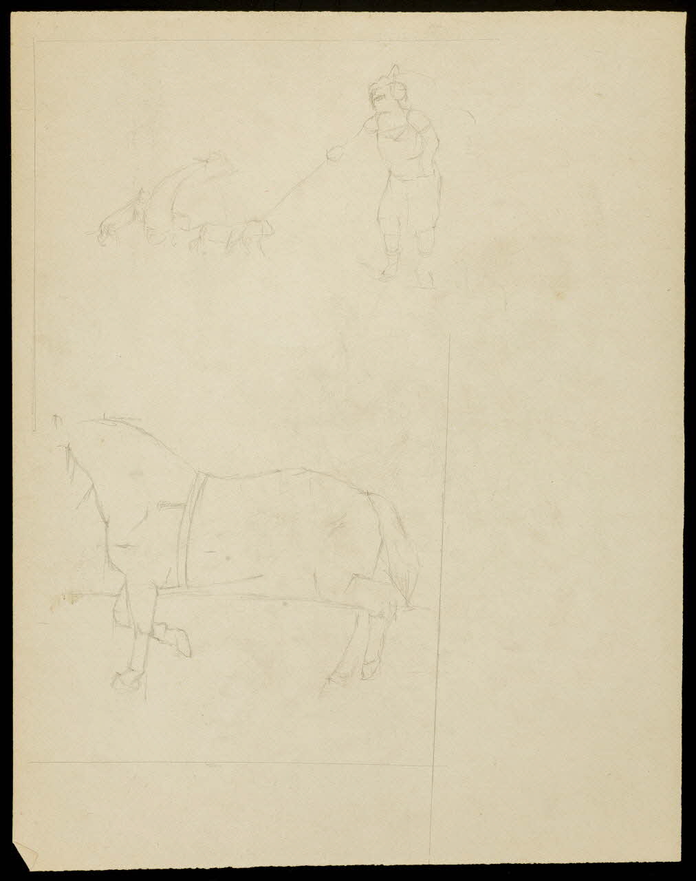 partie d'un ensemble de dessins Animaux dressés 1968.102.4318 Photo Mucem