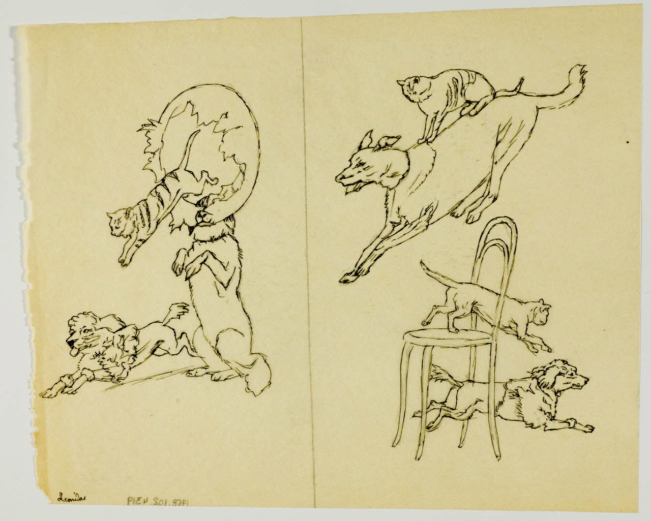 partie d'un ensemble de dessins Leonidas 1968.102.4319 Photo Mucem