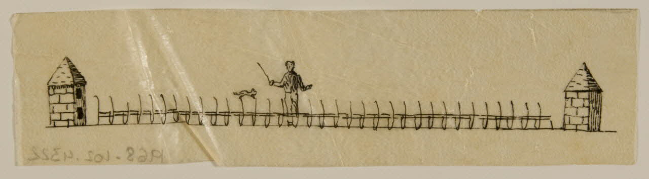 partie d'un ensemble de dessins Chien acrobate et dresseur 1968.102.4322 Photo Mucem