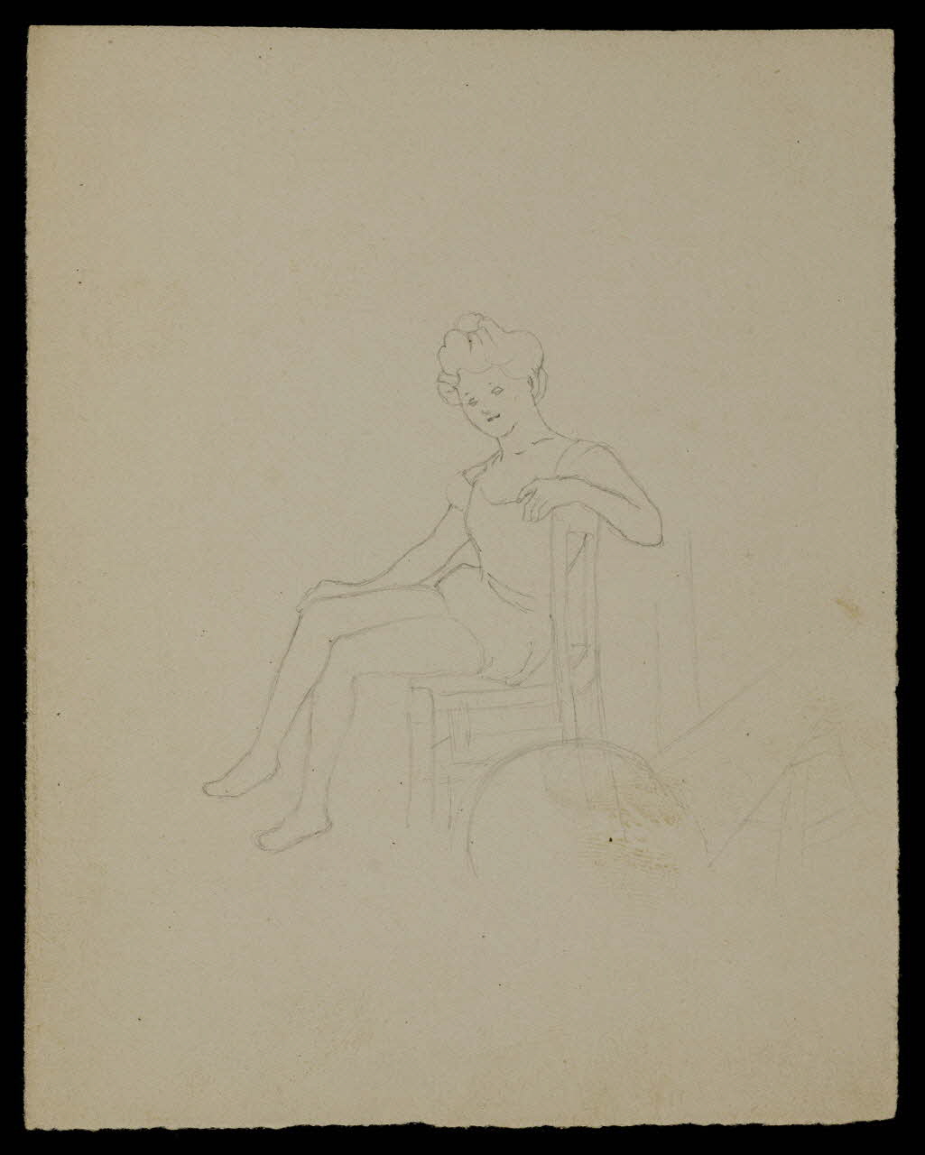 partie d'un ensemble de dessins Femme assise 1968.102.4331.2 Photo Mucem