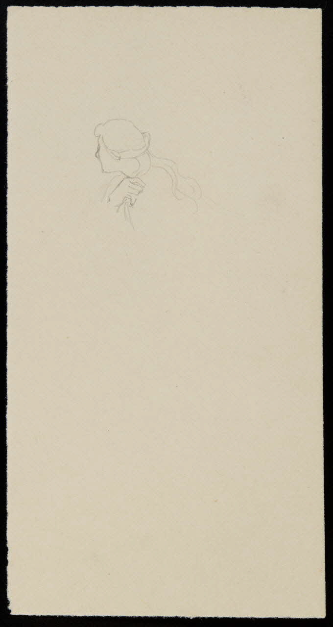 partie d'un ensemble de dessins Buste de femme de dos 1968.102.4344 Photo Mucem