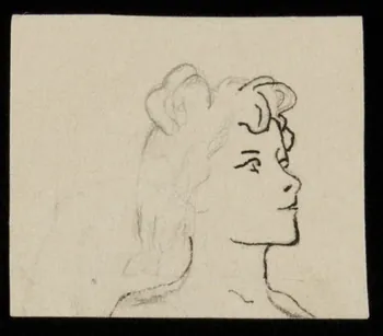partie d'un ensemble de dessins Tête de femme 1968.102.4348 Photo Mucem