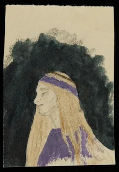 partie d'un ensemble de dessins Tête de femme de profil 1968.102.4353  Photo Mucem