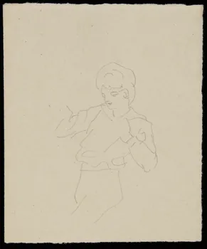 partie d'un ensemble de dessins Portrait de femme 1968.102.4356 Photo Mucem