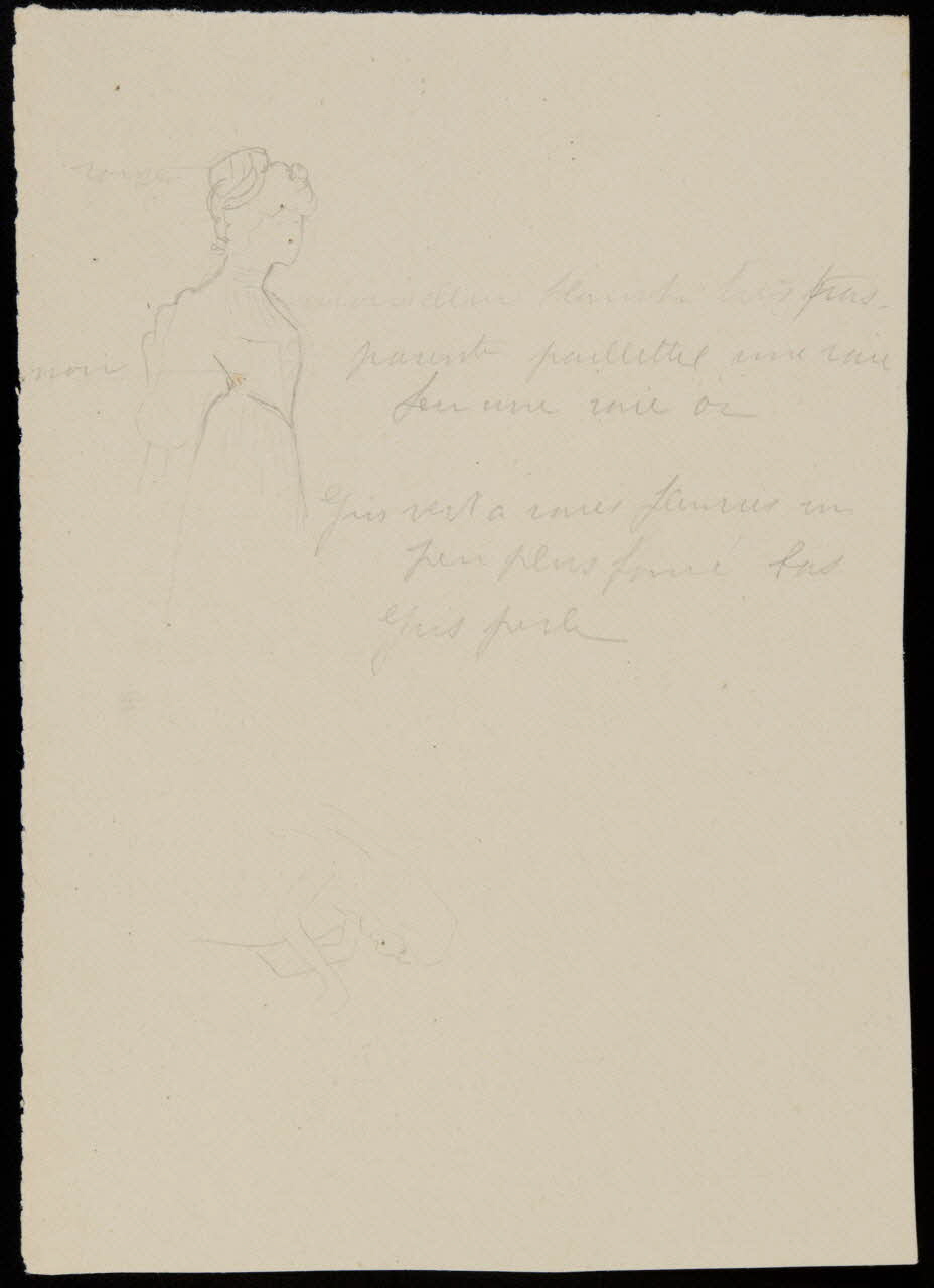 partie d'un ensemble de dessins Portrait de femme 1968.102.4357 Photo Mucem