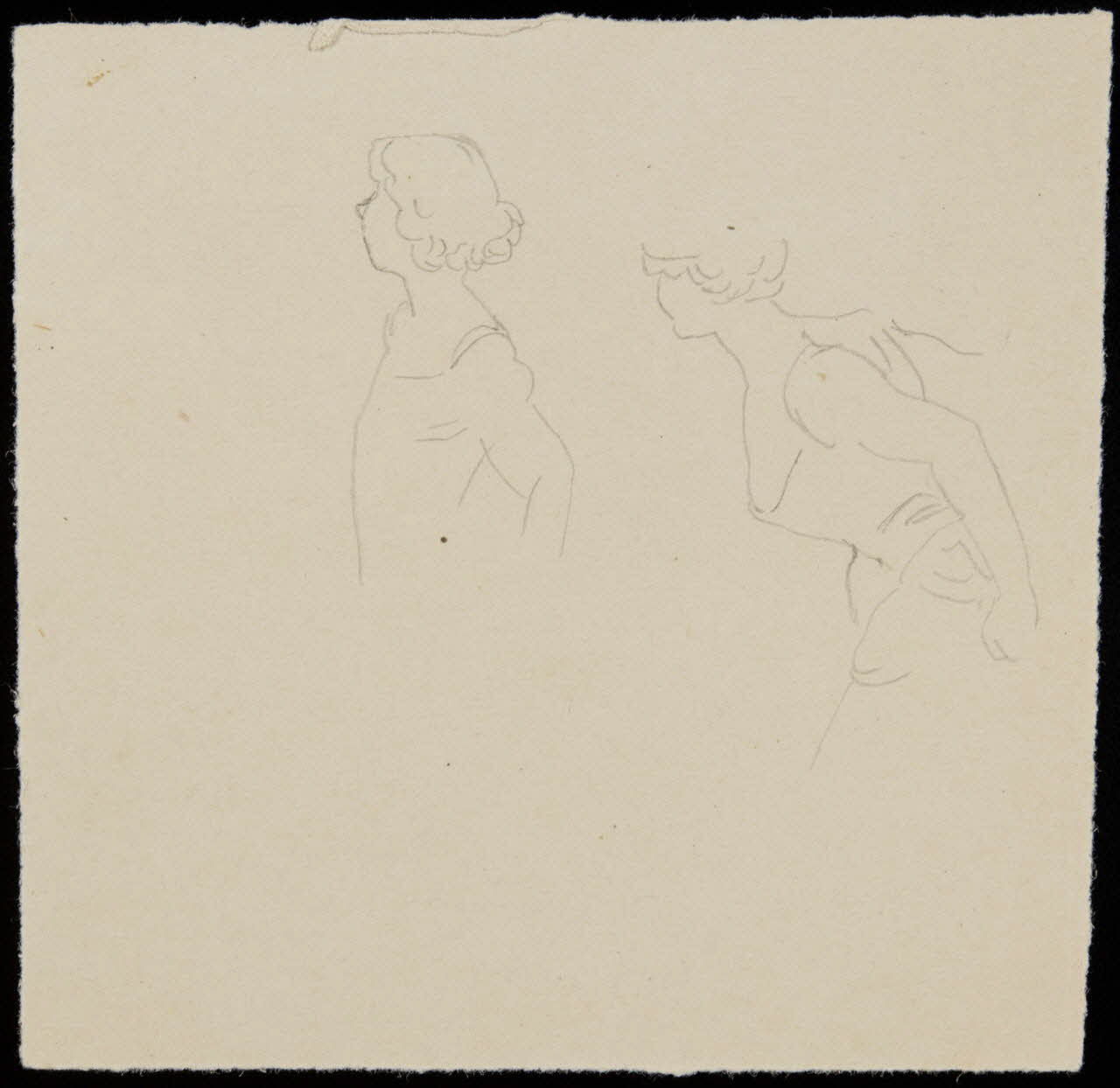 partie d'un ensemble de dessins Femme de profil 1968.102.4358 Photo Mucem