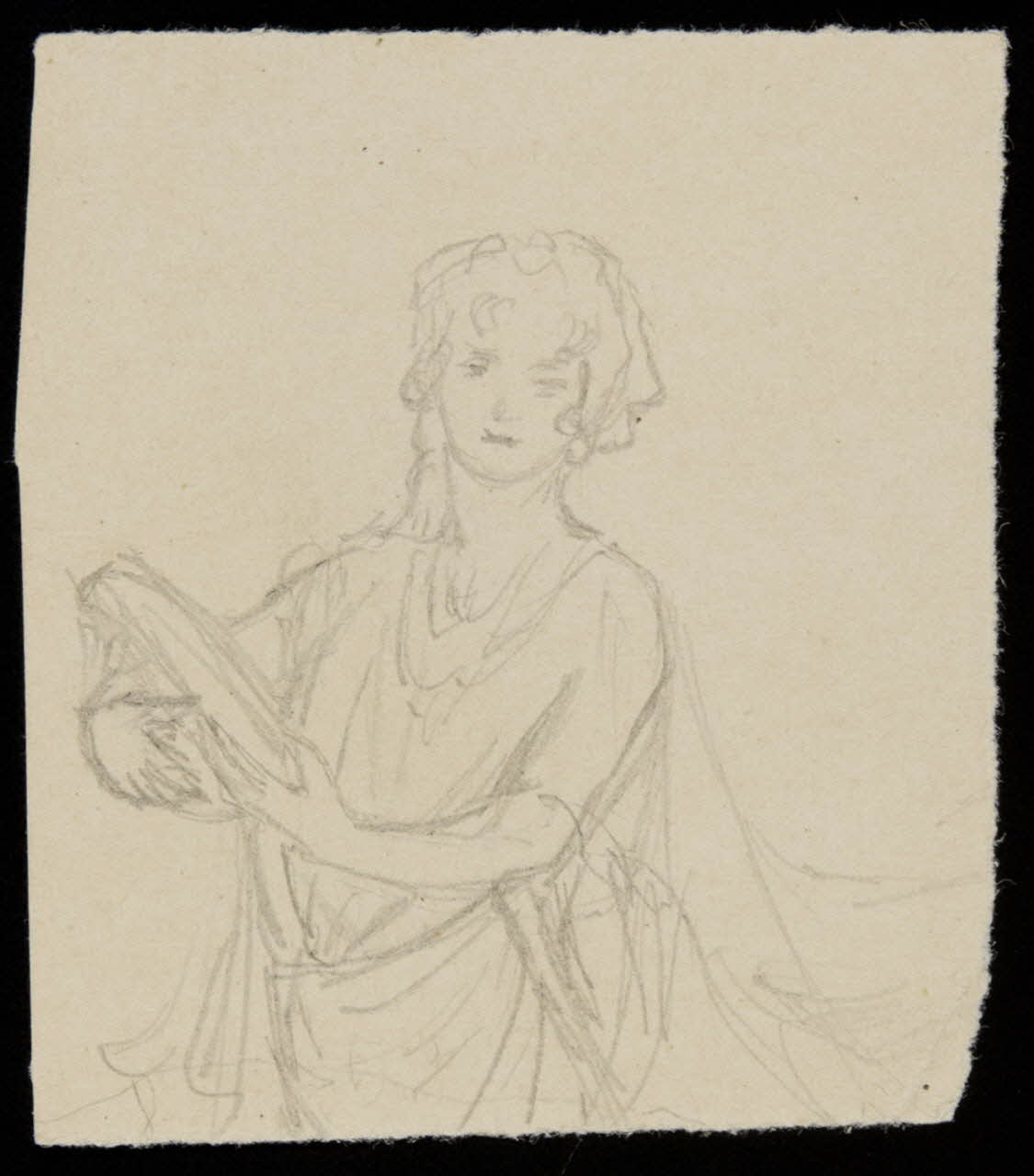 partie d'un ensemble de dessins Portrait de femme 1968.102.4359 Photo Mucem