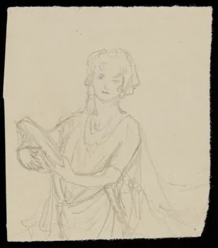 partie d'un ensemble de dessins Portrait de femme 1968.102.4359 Photo Mucem