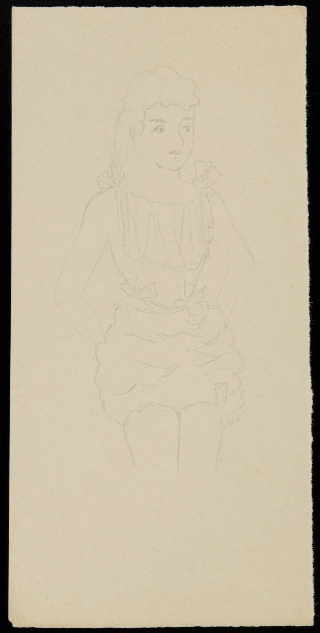 partie d'un ensemble de dessins Femme en costume 1968.102.4364 Photo Mucem