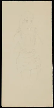 partie d'un ensemble de dessins Femme en costume 1968.102.4364 Photo Mucem