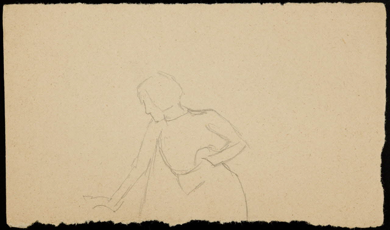 partie d'un ensemble de dessins Silhouette de femme 1968.102.4366 Photo Mucem