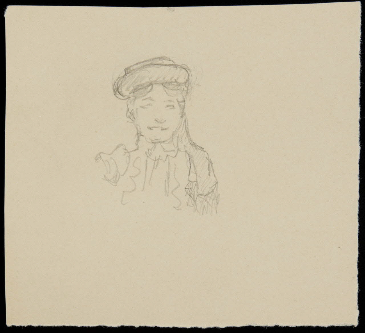 partie d'un ensemble de dessins Portrait de femme 1968.102.4369 Photo Mucem