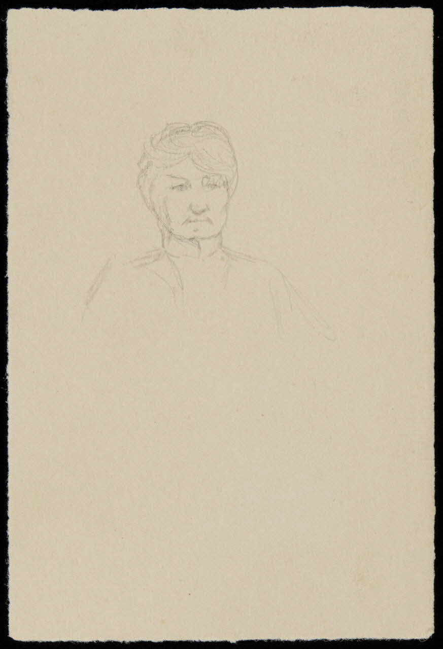 partie d'un ensemble de dessins Portrait de femme 1968.102.4371 Photo Mucem