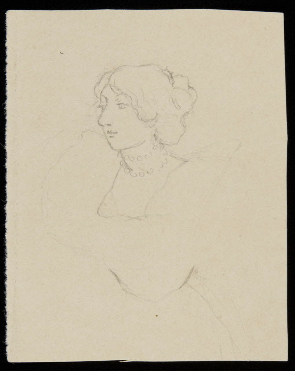 partie d'un ensemble de dessins Portrait de femme 1968.102.4373 Photo Mucem