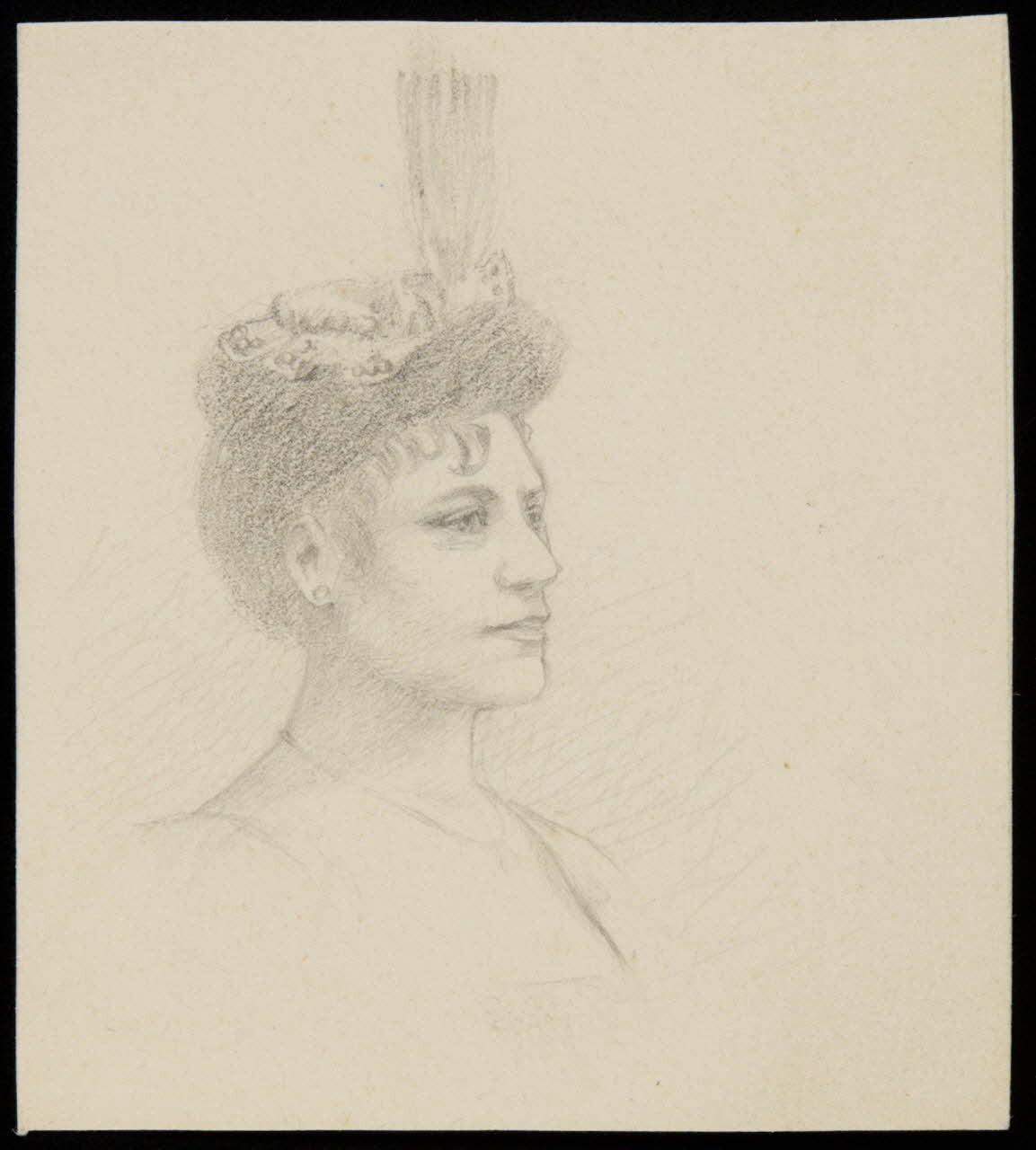 partie d'un ensemble de dessins Portrait de femme portant un chapeau 1968.102.4378 Photo Mucem