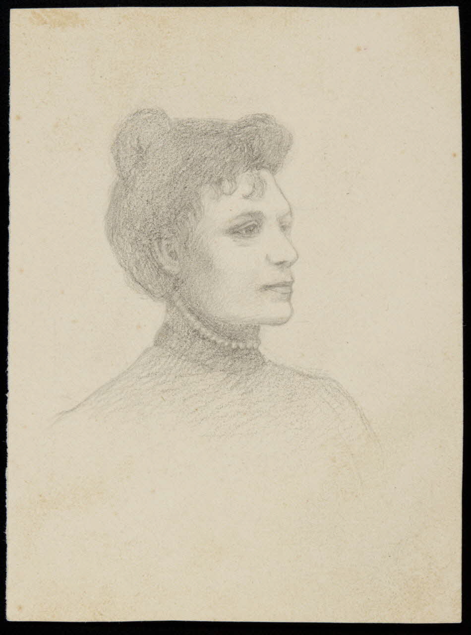 partie d'un ensemble de dessins Portrait de femme 1968.102.4379 Photo Mucem