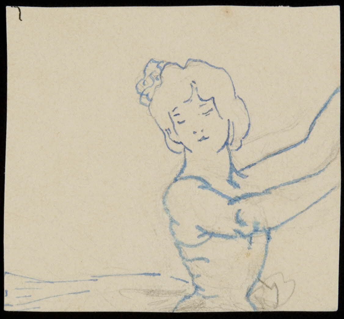 partie d'un ensemble de dessins Portrait de femme 1968.102.4382 Photo Mucem