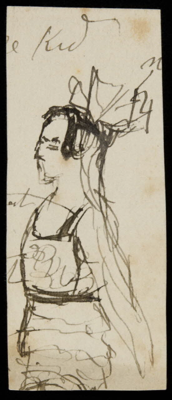 partie d'un ensemble de dessins Femme à mi-corps 1968.102.4383 Photo Mucem