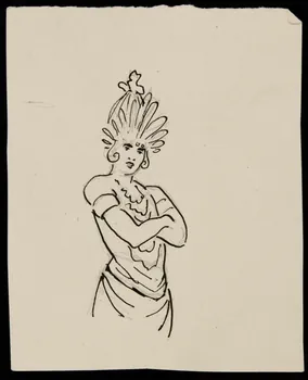 partie d'un ensemble de dessins Femme en costume de cirque 1968.102.4384 Photo Mucem