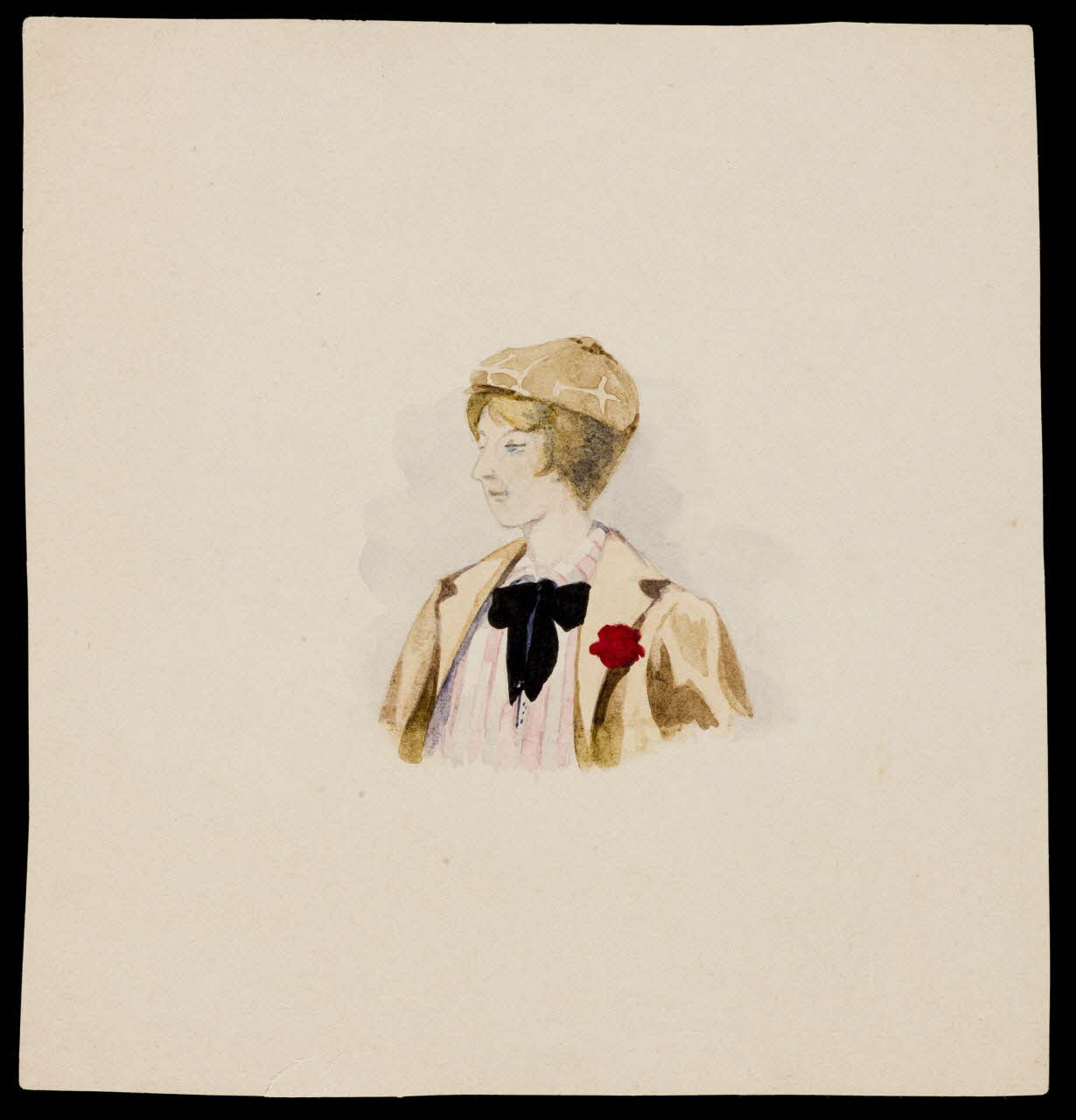 partie d'un ensemble de dessins Portrait de femme 1968.102.4394 Photo Mucem