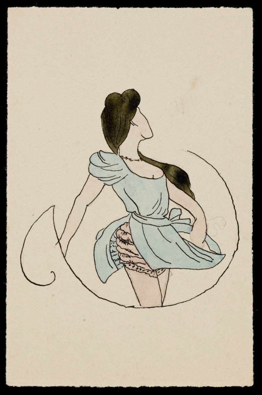 partie d'un ensemble de dessins Femme dansant 1968.102.4399 Photo Mucem