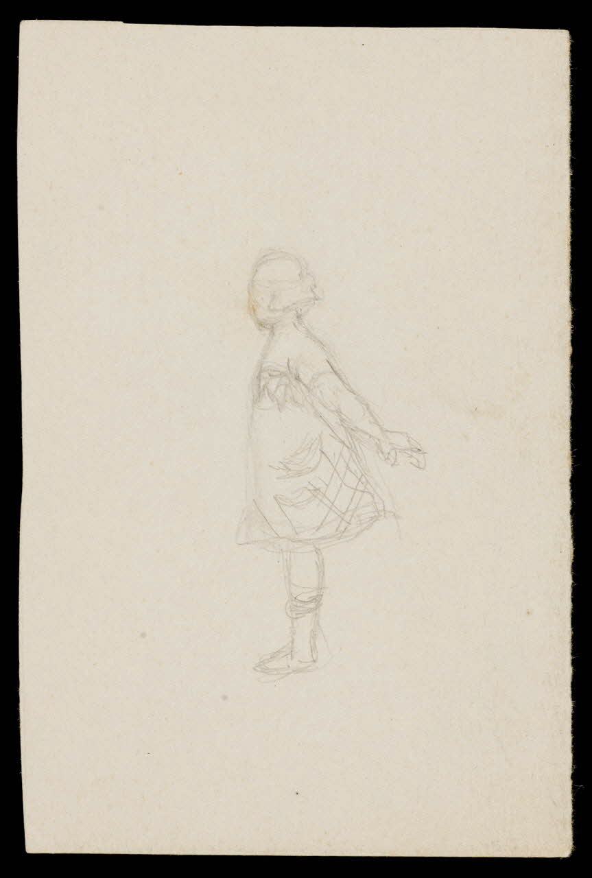 partie d'un ensemble de dessins Jeune fille de profil 1968.102.4403 Photo Mucem