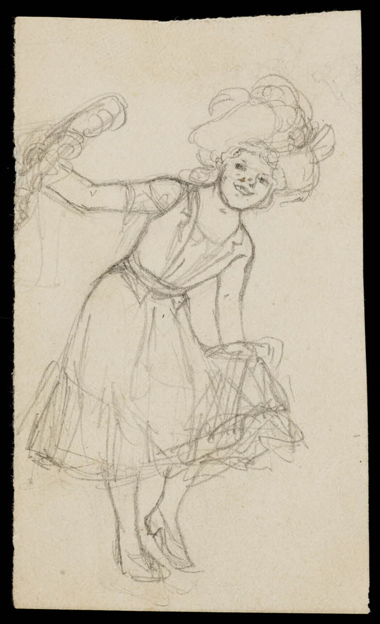 partie d'un ensemble de dessins Femme dansant 1968.102.4405 Photo Mucem