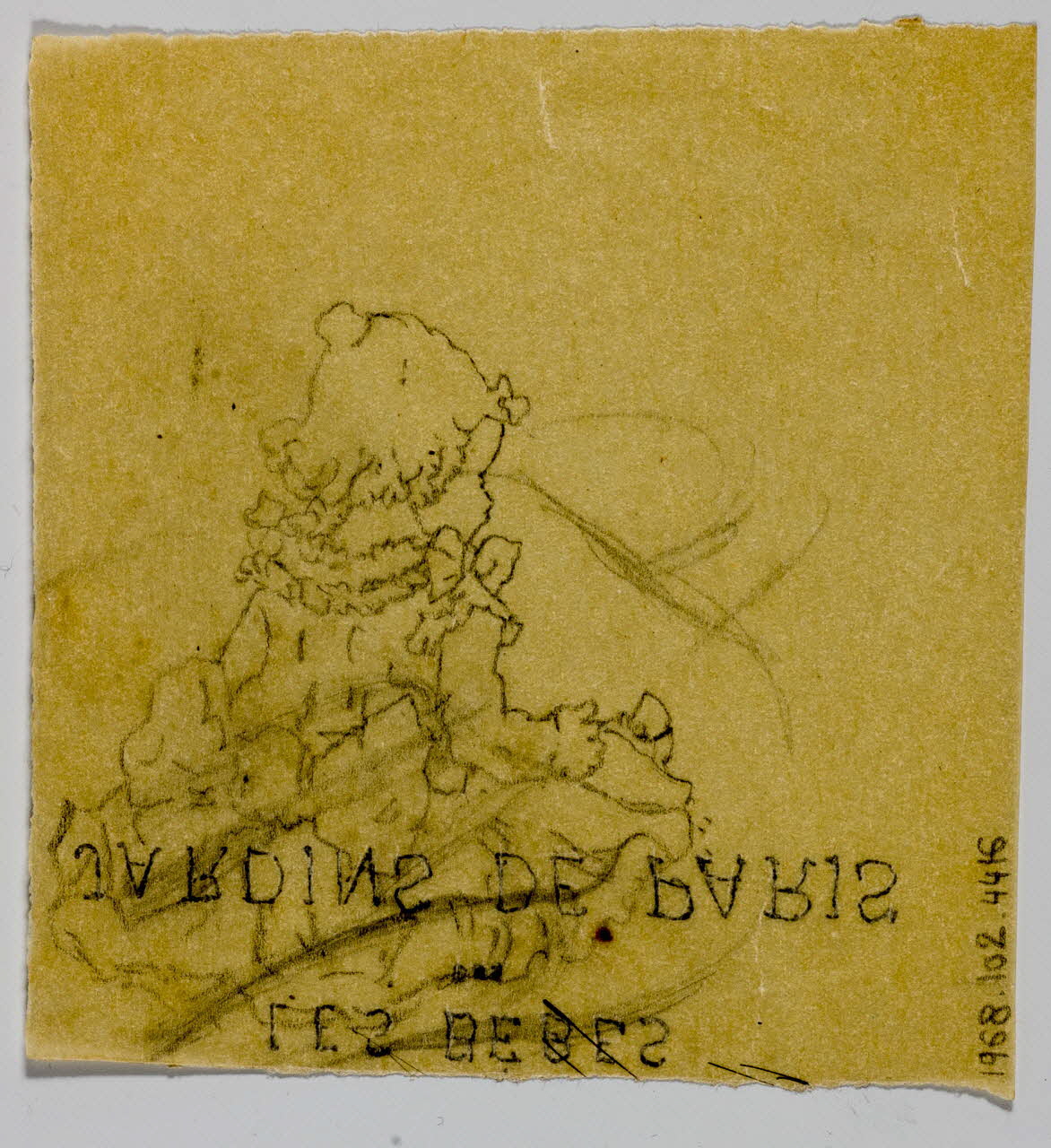 partie d'un ensemble de dessins LES BEBES  DES  JARDINS DE PARIS 1968.102.4416 Photo Mucem