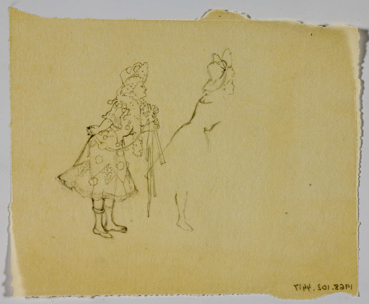 partie d'un ensemble de dessins Femmes de profil 1968.102.4417 Photo Mucem