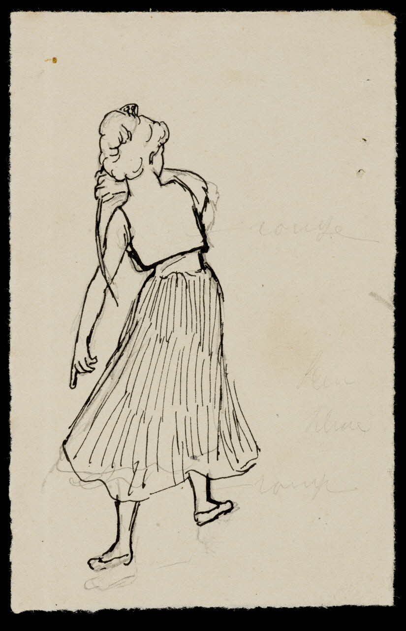partie d'un ensemble de dessins Femme de dos 1968.102.4421 Photo Mucem
