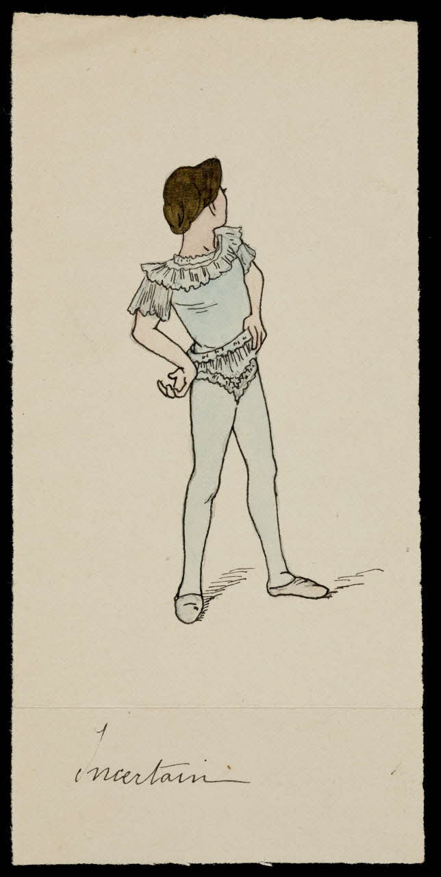 partie d'un ensemble de dessins Jeune fille en costume de cirque 1968.102.4431 Photo Mucem