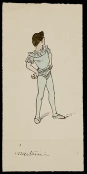 partie d'un ensemble de dessins Jeune fille en costume de cirque 1968.102.4431 Photo Mucem