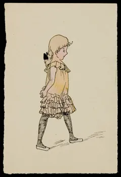 partie d'un ensemble de dessins Petite fille marchant 1968.102.4435 Photo Mucem