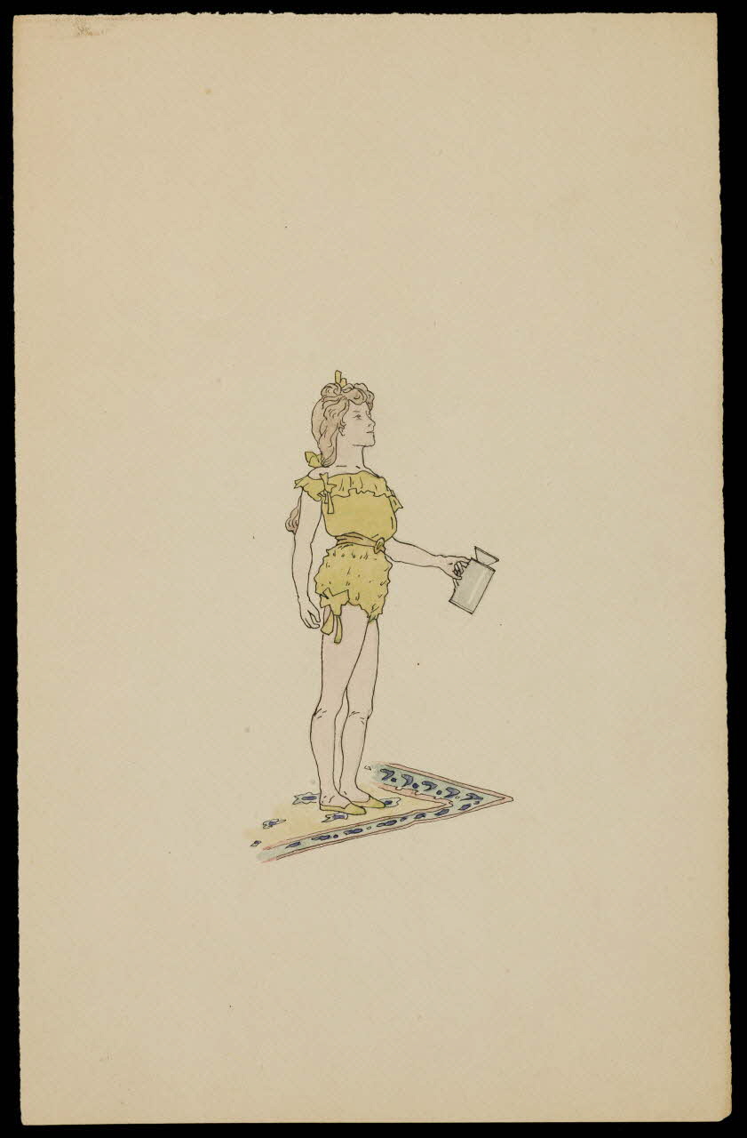 partie d'un ensemble de dessins Jeune fille tenant un récipient 1968.102.4441 Photo Mucem