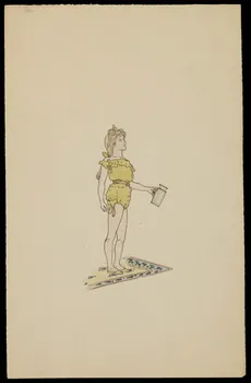 partie d'un ensemble de dessins Jeune fille tenant un récipient 1968.102.4441 Photo Mucem